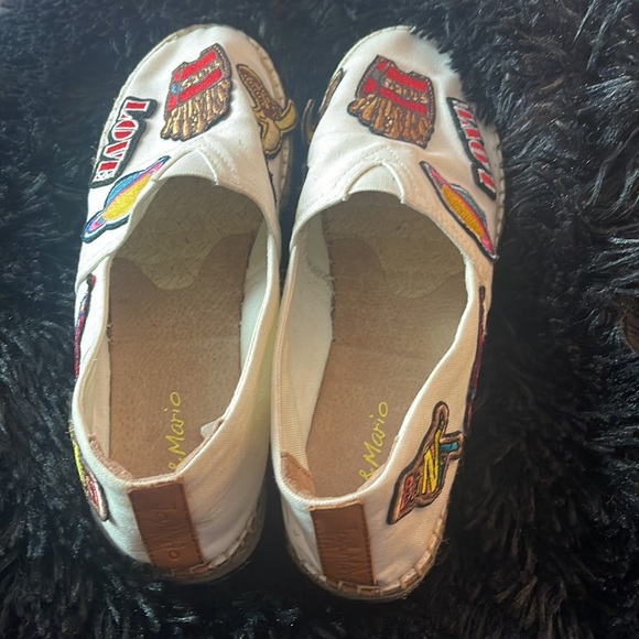 Joy And Mario Canvas Slip On Shoes Womens 9W Patch Work - Picture 4 of 6